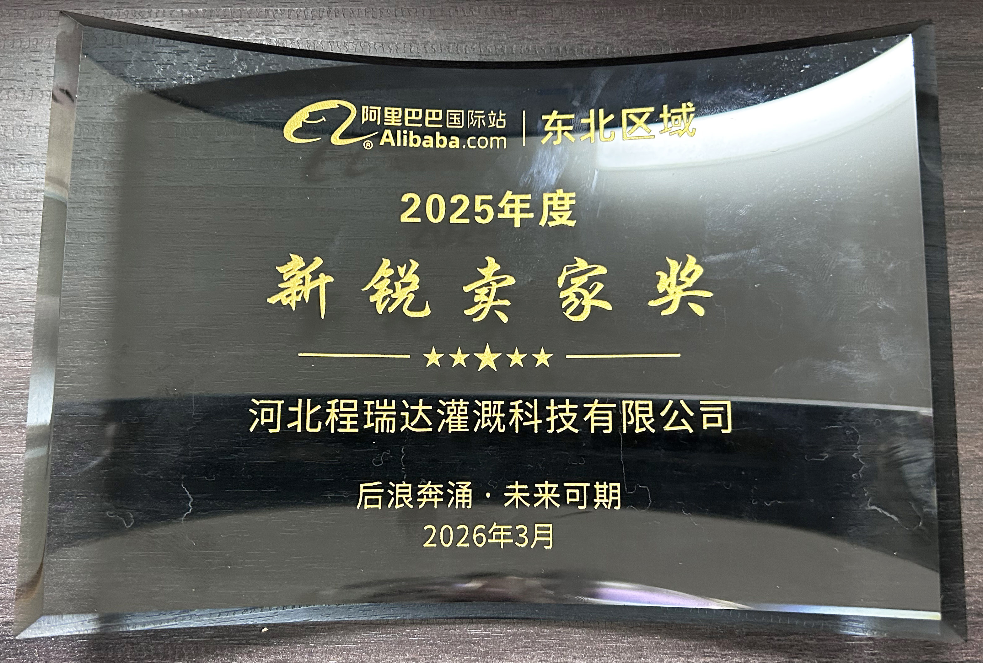 池州程瑞达灌溉 | 荣获阿里国际站新锐卖家奖